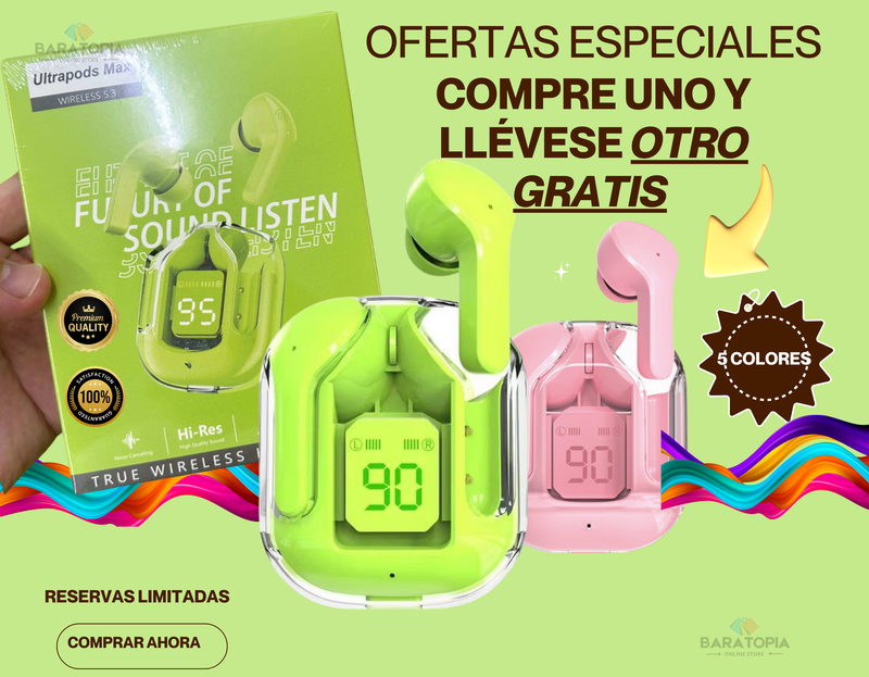🎧 ¡COMPRA 1 Y LLÉVATE 2! 🔥 SONIDO POTENTE, MÁXIMA COMODIDAD Y EL DOBLE DE BENEFICIOS! 🆓 ¡STOCK LIMITADO