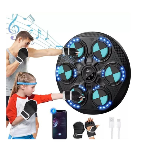"Máquina de Boxeo Musical con Panel y Guantes – ¡Compra el Panel y Obtén los Guantes Gratis!"😍