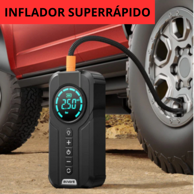 ✅ POWER COMPRESSOR  + CARGADOR DE BATERÍA VEHICULAR PORTÁTIL 3 en 1 ✅