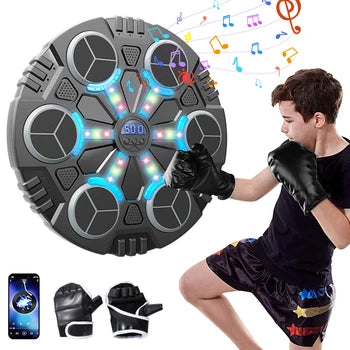 "Máquina de Boxeo Musical con Panel y Guantes – ¡Compra el Panel y Obtén los Guantes Gratis!"😍