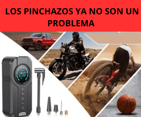 ✅ POWER COMPRESSOR  + CARGADOR DE BATERÍA VEHICULAR PORTÁTIL 3 en 1 ✅