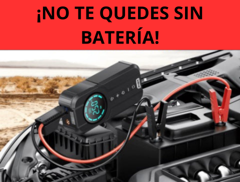 ✅ POWER COMPRESSOR  + CARGADOR DE BATERÍA VEHICULAR PORTÁTIL 3 en 1 ✅
