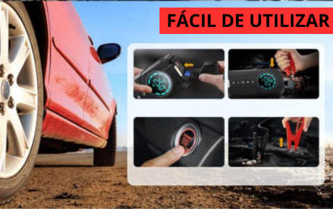 ✅ POWER COMPRESSOR  + CARGADOR DE BATERÍA VEHICULAR PORTÁTIL 3 en 1 ✅